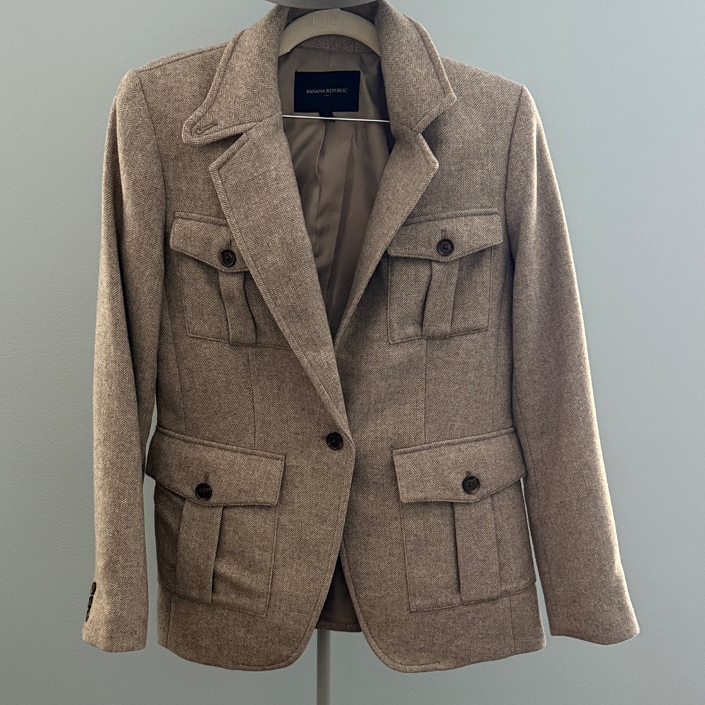 Banana Republic Taupe Wool Jacket - like new